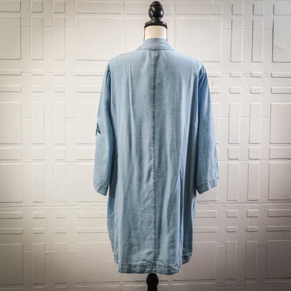 DG2 by Diane Gilman Blue Embroidered Cardigan - Picture 2 of 5